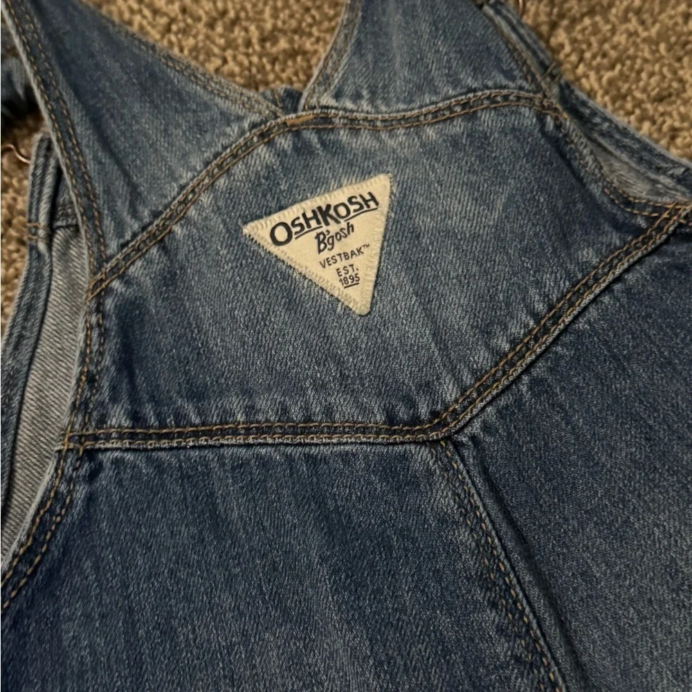 OshKosh B’gosh Girls Heart Pocket Overalls 4T | Valentine’s Day Denim
